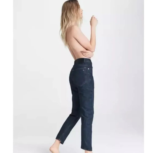 Rag & Bone Jean Women’s Size 31 Navy Wash Engineer High Rise Straight Leg $275 - Picture 14 of 15